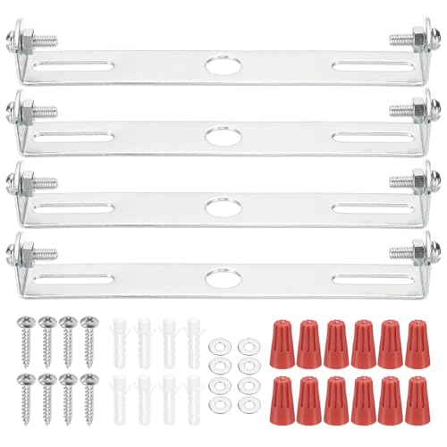 4 Set 120mm 4.72" Universal Light Fixture Mounting Bracket Kit - size: 120mm (4.72")