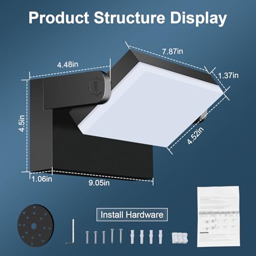 60W LED Outdoor Wall Lights 360° Rotatable 5000K IP65 - size: 60W-1 Pack