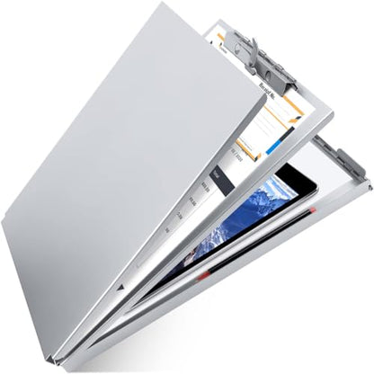 Aluminum Clipboard with Storage, Form Holder Steel Stainless Binder with Metal High Capacity Clip,Heavy Duty Made for Nurses Medical Personnel Jobsite Professionals Stationery Items - size: Letter Size(1 Pack)