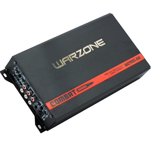 Warzone Series Car Amplifiers - True RMS Power Class D Amps, 1/2/4 Ohm Stable, Multi-Channel and Monoblock Options, Remote Sub Control (700W / 5 Channels) - size: 700 watt 5 Channels