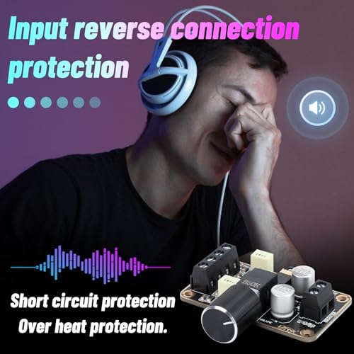 DROK 5W+5W Mini Audio Amplifier Board PAM8406 DC 5V Digital Stereo Power Amp 2.0 Dual Channel Class D Amplify Module for Speaker Sound System DIY - size: 5W+5W