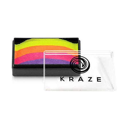 Kraze FX Dome Stroke - Bliss (25 gm), Professional 1-Stroke Split Cake, Hypoallergenic, Non-Toxic, Water Activated Face & Body Painting Makeup Supplies for Adults - color: Bliss