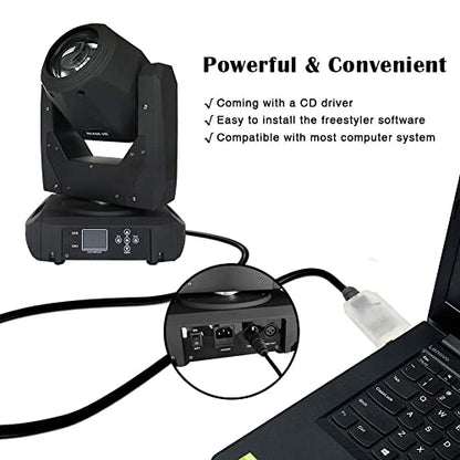 USB to DMX Cable RS485 Adapter Converter 3PIN XLR Female DMX512 Interface Freestyler Software PC Control Dimmer Cable with FT232RL Chip Support Win10 Mac OS (3 Meters) - color: Black, style: Female Connector-3M