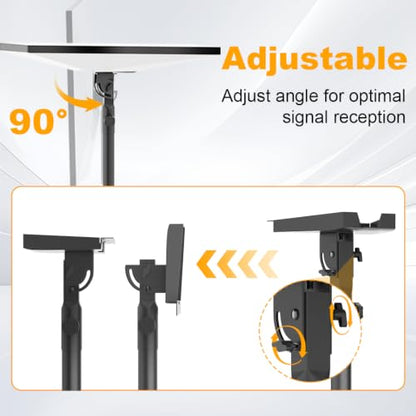 Starlink Gen3 Tripod Mount Adjustable Height 90° Degree Tilt Stand with Carry Bag Stable Iron Connector Compatible with Starlink Standard Gen3 Standard 4 4X V3 Dish for RV Camping Outdoor Travel - color: Black
