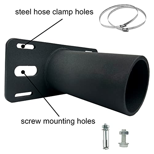 Tenon Slip Fitter Adapter for Led Parking Lot Light, 90 Degree 2-3/8 inch Fixture Mounting Bracket, Rustproof Rainproof, Black Metal Pole Mount for Barn Shoebox Led Lights, Outdoor - size: 1PCS-2-3/8 Inch