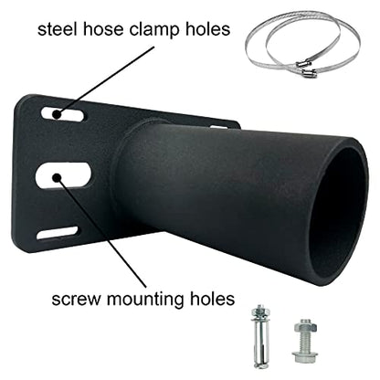 Tenon Slip Fitter Adapter for Led Parking Lot Light, 90 Degree 2-3/8 inch Fixture Mounting Bracket, Rustproof Rainproof, Black Metal Pole Mount for Barn Shoebox Led Lights, Outdoor - size: 1PCS-2-3/8 Inch
