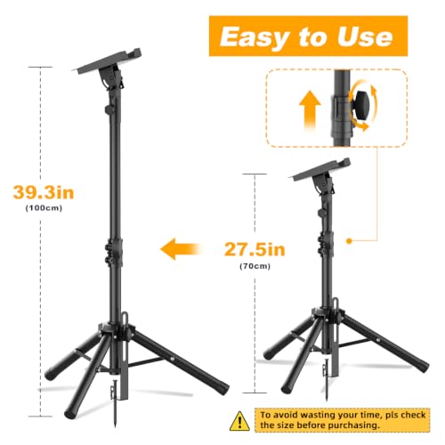 Starlink Gen3 Tripod Mount Adjustable Height 90° Degree Tilt Stand with Carry Bag Stable Iron Connector Compatible with Starlink Standard Gen3 Standard 4 4X V3 Dish for RV Camping Outdoor Travel - color: Black