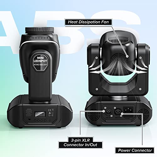 6PCS Moving Head DJ Light, with 4-in-1 Halo, 18 Prisms Rotating with Colorful Film, DMX/Voice Control/Remote Control, Suitable for Party, Ktv, Family Birthday Party and Tavern - color: 6-pack