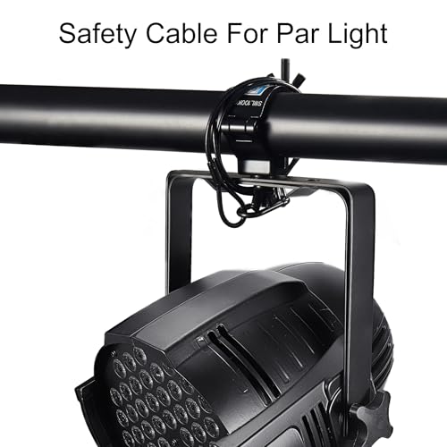 Safety Cables Black, 0.16in Dia. x 32in Long Lighting Safety Cable | 10 Pack, 110lb Load Duty, Diameter: 0.16 in (4 mm), Premium Stainless Steel DJ Stage Lights Safety Cables - size: 32" length 0.16" Dia.