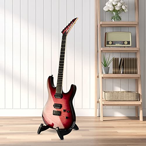 GUITTO Guitar Stand Tripod Adjustable Classic A-Frame Stand Universal for Acoustic and Bass Electric Guitars Folding Floor Travel Stand Small Single Holder (GGS-01) - color: black