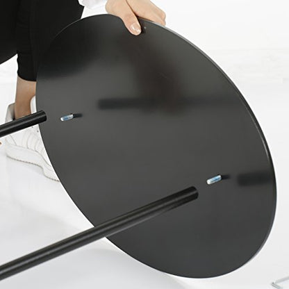 M&T Displays Metal Oval Info Board Black 24x36 Inches Slide-In Poster Sign Holder 1 Tier Double Sided Floor Standing Pedestal Advertising Display with Backing and Anti-Glare PET Cover - color: Black