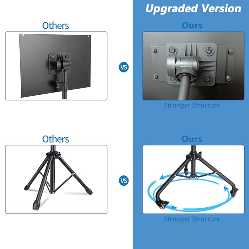 Projector Tripod Stand with Wheels Laptop Tripod Stand Projector Tripod Laptop Stand Floor Stand Live Stream stand Treadmill Stand Music Stand with 6" LED Ring Light for Online Meeting Recording