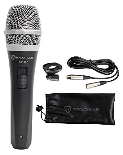 Rockville RMP-XLR Dynamic Cardioid Microphone with 10' XLR Cable, Black