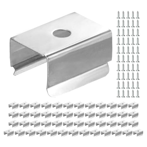 50pcs Waterproof LED Strip Light Clips 0.8in, Mounting Clips - size: 12x13mm