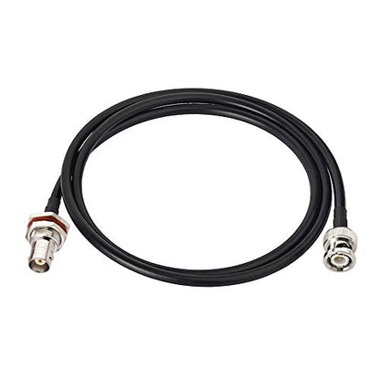 Bingfu BNC Male to Female Bulkhead Mount RG58 Coax Jumper Cable 1m 3 feet for Wireless Microphone System Receiver Amateur Mobile CB Radio UHF VHF Ham Radio Antenna Patch Panel Rack Mount - size: 1m