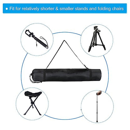 PATIKIL 32 Inch Tripod Monopod Case Bag, Nylon Camping Foldable Tripod Carrying Case Storage Bag with Shoulder Strap for Outdoor Travel Camping, Black - size: 33 Inch