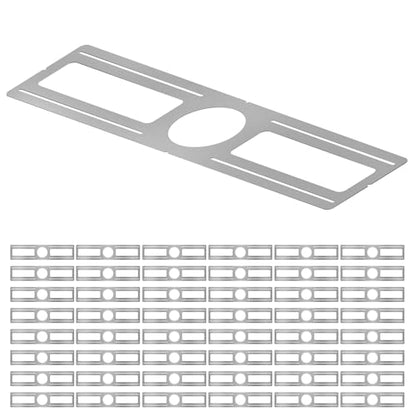 48-Pack New Construction Mounting Plate, 4in, LED Recessed Lighting Housing Kits, Flat Steel Rough-in Bracket Fixture for LED Light Bar, Shallow Recessed Lighting Housing Plate - color: Symmetric 4", size: 48 Pack