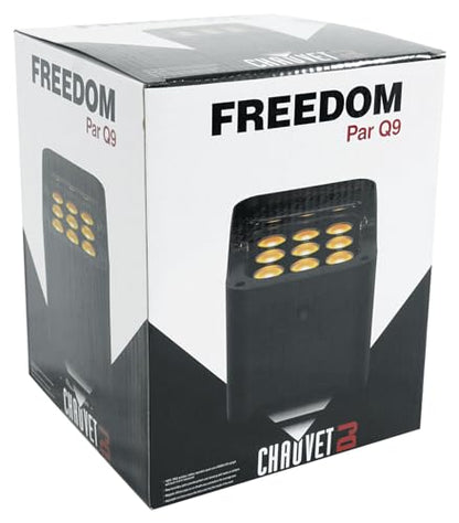 Audiosavings Bundle: (2) Chauvet DJ Freedom Par Q9 RGBA LED Wireless DMX Battery Par Can Wash Up-Light
