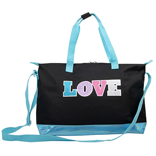 Garment Dance Shoulder Bags for Girls, Teen Dancers, Costumes, Boys | Holographic Glitter Dance Bag for Kids - color: Love