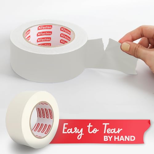 XFasten White Gaffers Tape 2 Inch x 30 Yards, Residue-Free Strong Adhesion (4-Pack 360-feet Total) Non-Reflective Cloth Matte White Tape for Walls, Cords, Bookbinding, Console, Photography - size: 2 Inches x 30 Yards (4-Pack 360-Feet)