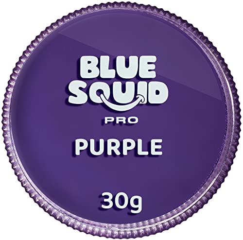 Blue Squid PRO Face Paint - Professional Water Based Single Cake Facepaint & Body Paints - SFX Makeup, Adults Face Painting for Costume, Halloween, Cosplay - Classic Purple 30g / 1oz - color: Classic Purple 30g