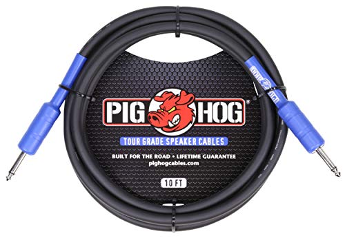 Pig Hog PHSC10 High Performance 14 Gauge 9.2mm 1/4" Speaker Cable, 10 Feet - size: 10 feet