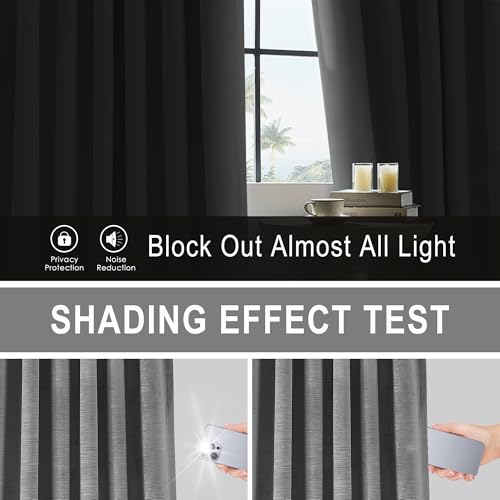 Vision Home Pewter Gray Velvet Pinch Pleated Blackout Curtains 40Wx84L Inch - color: Pewter Gray, size: 40"W x 84"L (Pack of 2)