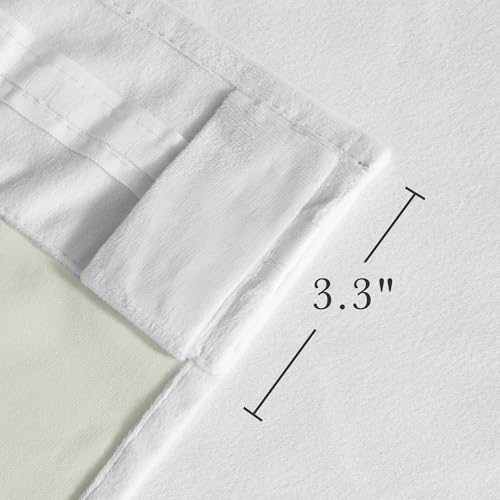 PONY DANCE 100% Blackout Cutains 90 inch Length 2 Panels Set, W52 x L90 - color: White, size: 52"W x 90"L (Pack of 2)