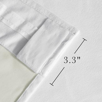 PONY DANCE 100% Blackout Cutains 90 inch Length 2 Panels Set, W52 x L90 - color: White, size: 52"W x 90"L (Pack of 2)