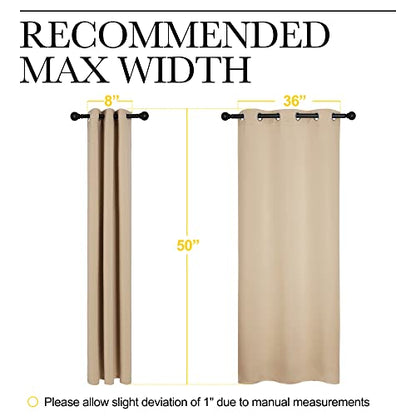 NICETOWN Room Darkening Draperies Window Curtain Panels, Thermal Insulated Grommet Room Darkening Curtains for Bedroom (Biscotti Beige, 2 Panels, W42 x L50 -inch) - color: Biscotti Beige, size: 42"W x 50"L (Pack of 2)