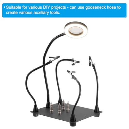 PATIKIL 24" Microphone Gooseneck, 1Pcs 5/8"-27 Thread Metal Universal Hose Flexible Arm Gooseneck Tube Extension for Multifunction DIY, Black - color: Black, size: 24"