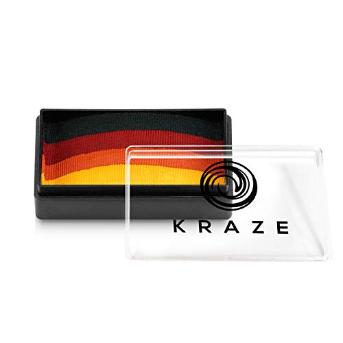 Kraze FX Dome Stroke - Jalapeno (25 gm), Professional 1-Stroke Split Cake, Hypoallergenic, Non-Toxic, Water Activated Face & Body Painting Makeup Supplies for Adults - color: Jalapeno