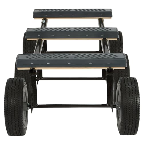 Klutch 6-Wheel All-Terrain Dolly, 1,200-Lb. Capacity | Rough-surface mobility, stable load support, controlled positioning, shop/jobsite use, durable steel construction