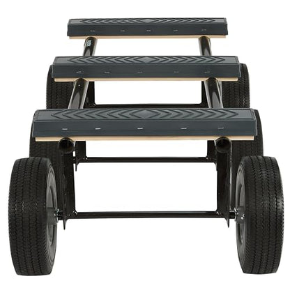 Klutch 6-Wheel All-Terrain Dolly, 1,200-Lb. Capacity | Rough-surface mobility, stable load support, controlled positioning, shop/jobsite use, durable steel construction