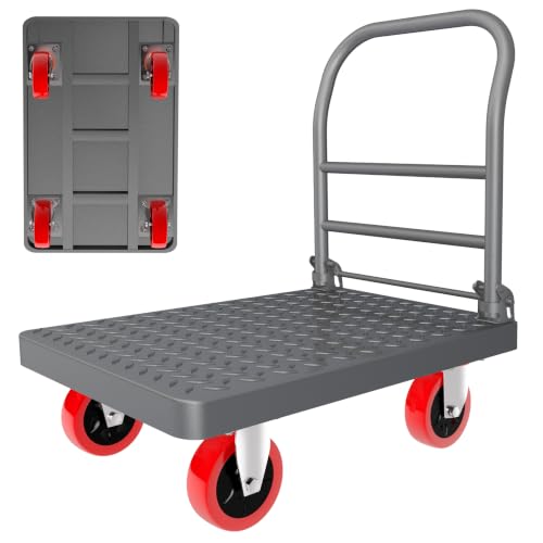 Platform Truck Heavy Duty 1600 lbs with Swivel Wheels 28" x 19" - size: 28"x19"