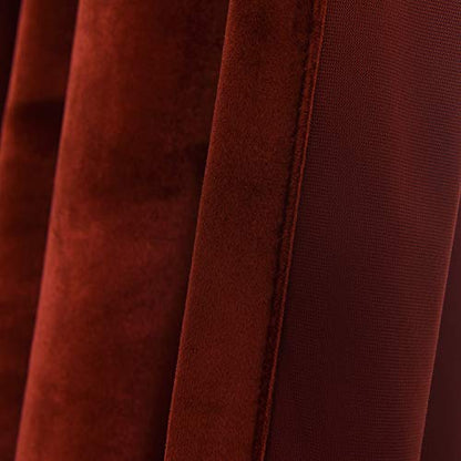 Roslynwood Velvet Rust Red Curtains 84 inch Length - Luxurious Elegant Curtains Block Light Rod Pocket Thermal Insulated Window Panels Drapes for Bedroom/Living Room/Dining Room, W52 by L84, 2 Panels - color: Rust Red, size: 52"W x 84"L (Pack of 2)
