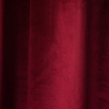 Luxury Velvet Blackout Curtains Panels with Grommet Draperies Eyelet 52Wx96L Inch Burgundy, 2 Panels for Theater,Bedroom, Living Room and Hotel - color: Burgundy, size: 52Wx96L