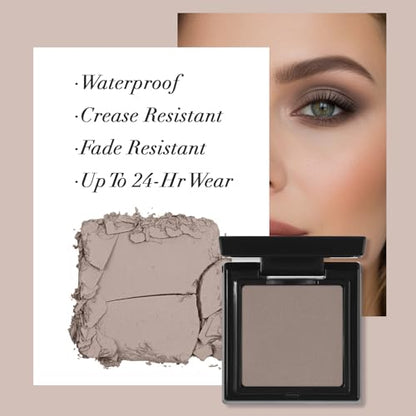 UCANBE Misty Taupe Single Eyeshadow Palette, Neutral Mini Matte Eye Shadow Powder, Highly Pigmented Professional Long-Lasting Waterproof Makeup Pallet for Daily Makeup, Office, Smoky Looks, Contouring - color: 24 Misty Taupe
