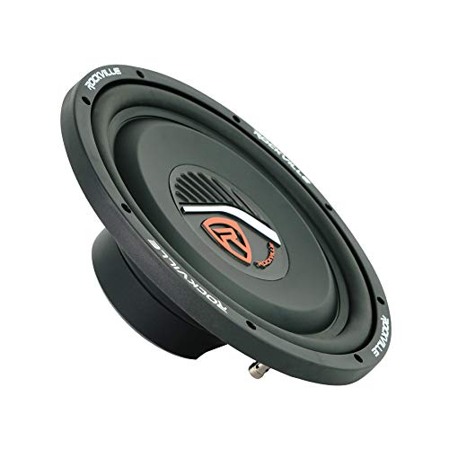 Rockville W12T4S4 12" SVC 4-Ohm Slim Car Subwoofer, 1400W, 2-Pack | CEA-2031 Compliant, 2" Voice Coil, Strontium Magnet, Butyl Surround, Steel Basket, Chrome Terminals, 3.7" Depth, 34Hz-500Hz