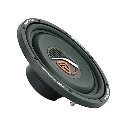 Rockville W12T4S4 12" SVC 4-Ohm Slim Car Subwoofer, 1400W, 2-Pack | CEA-2031 Compliant, 2" Voice Coil, Strontium Magnet, Butyl Surround, Steel Basket, Chrome Terminals, 3.7" Depth, 34Hz-500Hz