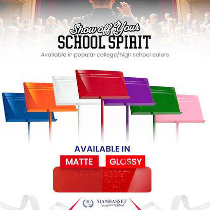 Manhasset Music Stand For Sheet Music - 48 Symphony Model - 4801RED - Long Lasting, Durable Manhasset Stand - Adjustable Height - 20" by 12 | Long Lasting Durable Manhasset Stand, Adjustable Height, 20" x 12" Desk, Classroom, Orchestra and Band Use - colo