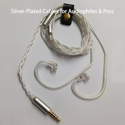 RitMoment RIT10 Pro Wired Earbuds - Balanced Sound & Rich Bass, Dual Magnetic Dynamic Driver, Ultra Comfort, in Ear Monitor IEM Earphones (3.5mm No Mic, Clear) - style: NO-MIC