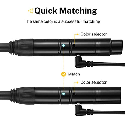 Donner Wireless DMX 8PCS Black Metal DMX512 wireless Dfi DJ 2.4G 7 Receivers & 1 Transmitter Lighting Control for LED Stage Disco Party Bar Lighting