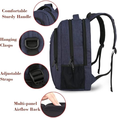 MATEIN Blue Laptop Backpack, Slim Travel Backpack with Laptop Compartment | Fits 15.6 Inch Notebook, Anti Theft Pocket, College Student Daypack, Teenager Gift, Computer Daily Bag for Men Women - color: Blue, size: 15.6 Inch