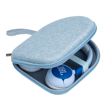 Ginsco Case Compatible with Sony WH-CH520 Wireless Headphones Bluetooth On-Ear Headset with Microphone, with JBL Tune 510BT/520BT/500BT/Junior 320 Ultra-Slim Case for On Ear Headphones (Light Blue) - color: Light Blue