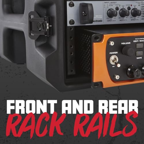 Gator Cases Pro Series 6U Rolling Rack Case with 19" Depth, Tow Handle & Recessed Wheels, Roto Molded Made in USA (G-PROR-6U-19) - size: 6U Rack Space, style: Rolling Rack - 19" Deep