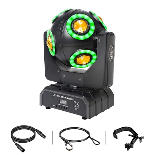 Moving Head Light,Led RGBW 4in1 Beam Effect Ball, DJ Lights with Sound Activated for Wedding DJ Party and Live House - color: Rotating Ball C