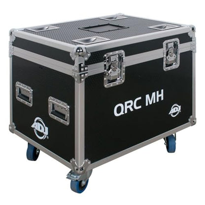 Audiosavings Bundle: (4) ADJ Focus SPOT 5Z Moving Head Spot Light Bundle with (1) QRC-MH Flight Case,(1) Fog Machine,(1) DMX Controller, (1) Travel Bag, (1) Fog Juice,(4) 25 DMX Cable(13 Items)