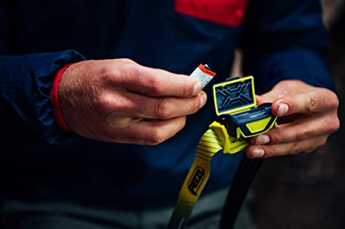 Petzl Tikka Headlamp - Yellow | Compact, 350 Lumen Light with Red Lighting, for Hiking, Climbing, Running, & Camping - color: Yellow/Yellow