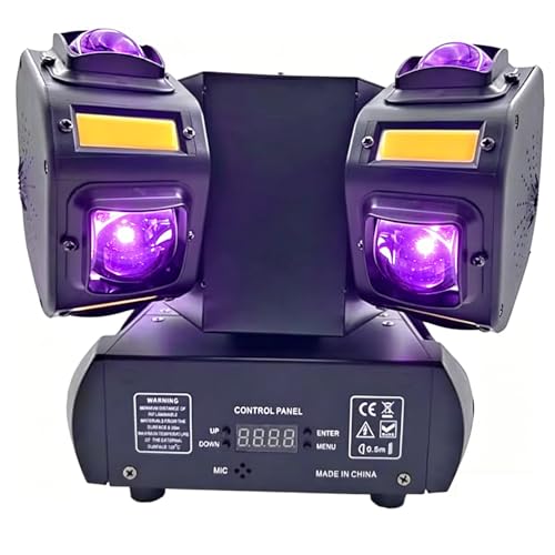 Moving Head DJ Lights, 12 LEDs Rotating Beam Stage with Mixed Lighting Effects, Sound Activated DMX512 Party Lighting for DJ KTV Disco Party Club Wedding - color: 3 Arms